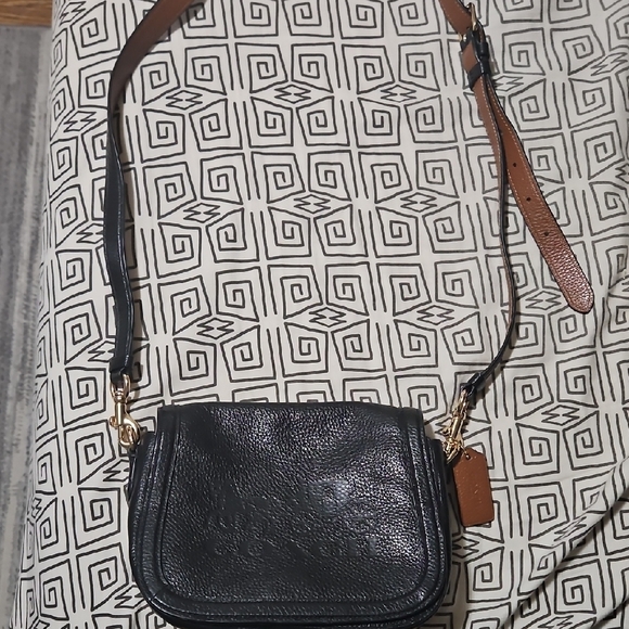Coach Black Pebbled Leather Crossbody Bag - Picture 2 of 5